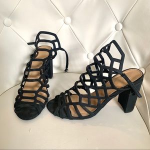 Black chunky heel
